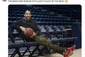 杀人还要诛心？湖人自媒体：独行侠目前排在西部第15 也就是垫底图片